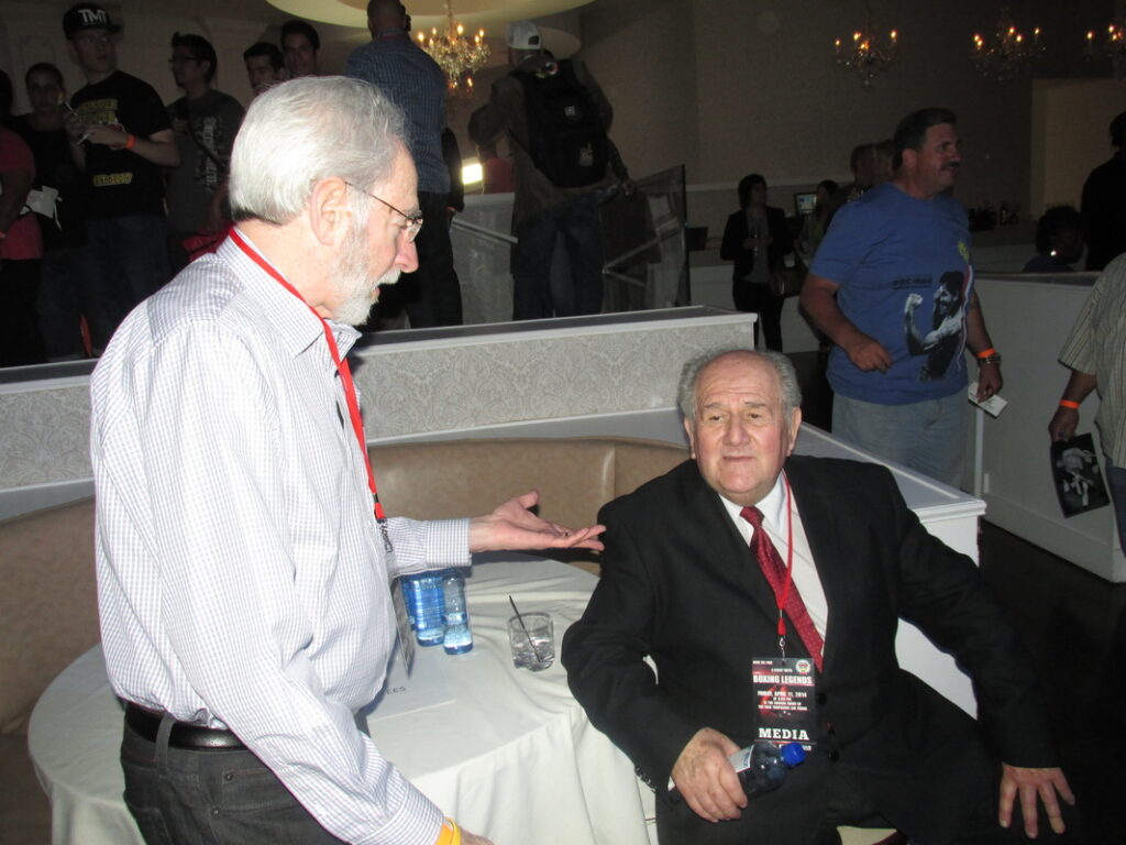 Roy Foreman - Former boxing commissioner Marc Ratner of Nevada and Harold Lederman at the Nevada Boxing Hall of Fame 2014. Photo by Lorenzo Collins.