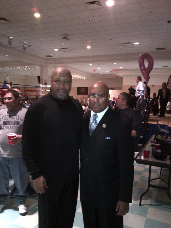 Roy Foreman - WCAB Chair Harris Haith And Former Heavyweight Champion Ray Mercer At The NJ Golden Gloves Championships In Paramus, NJ